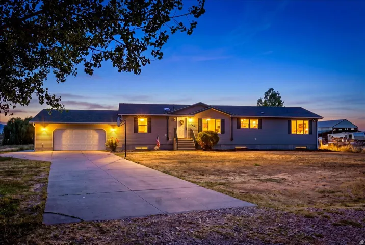 Single-story residence with an attached two-car garage
