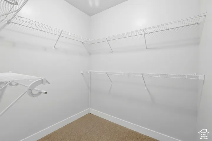 White wire shelving system providing ample storage