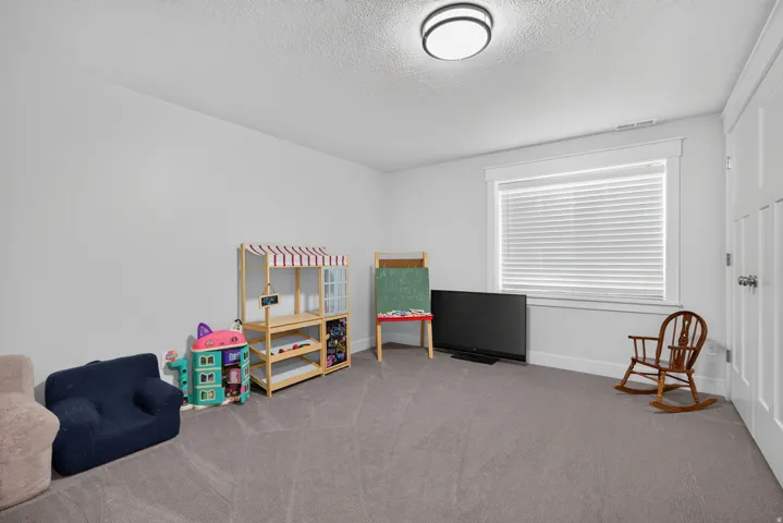 Room featuring neutral gray carpeting and white walls