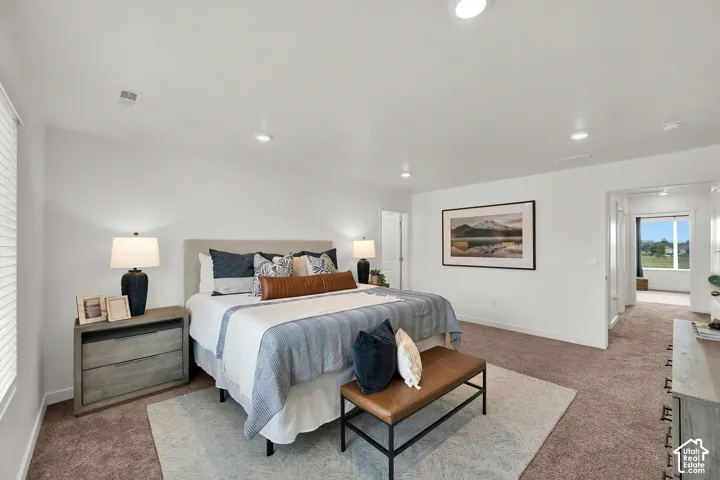 White walls paired with recessed lighting