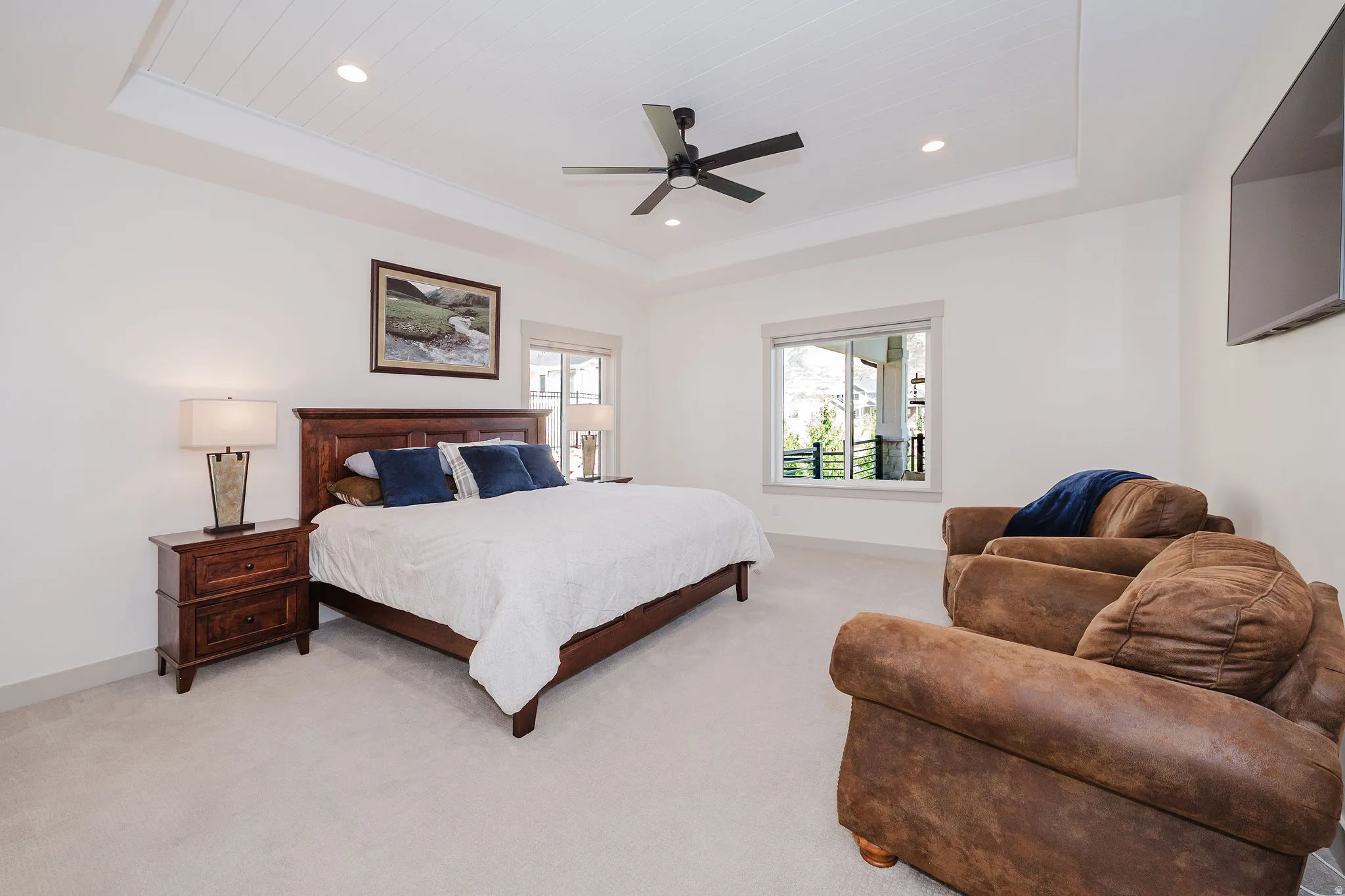 Primary Bedroom with Tray ceiling