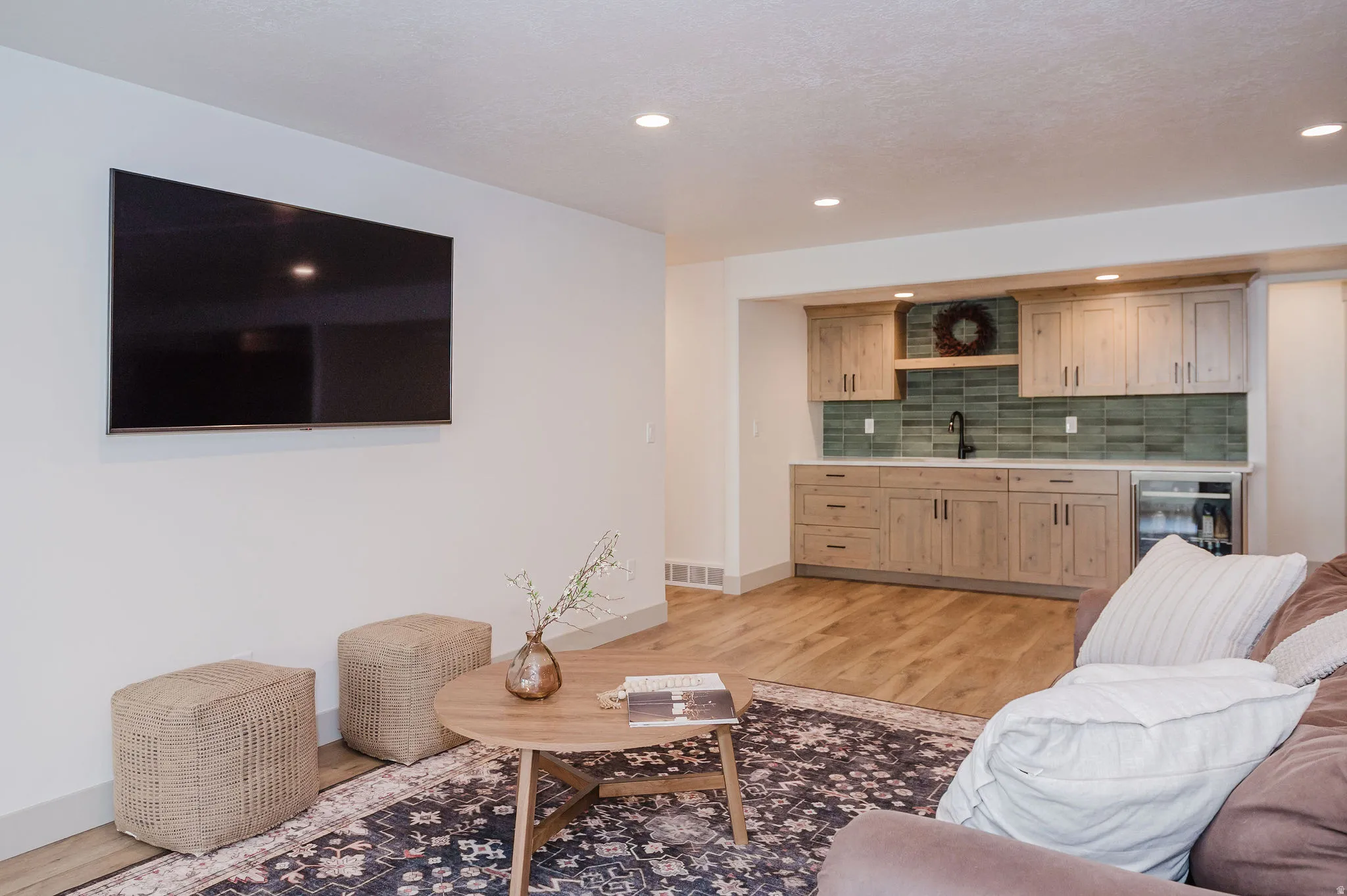 Living Room & Wet Bar View