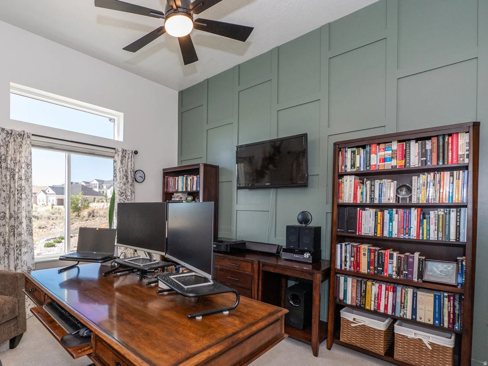 Level 1 Bedroom #2 (Currently used as a home office) With Accent Wall