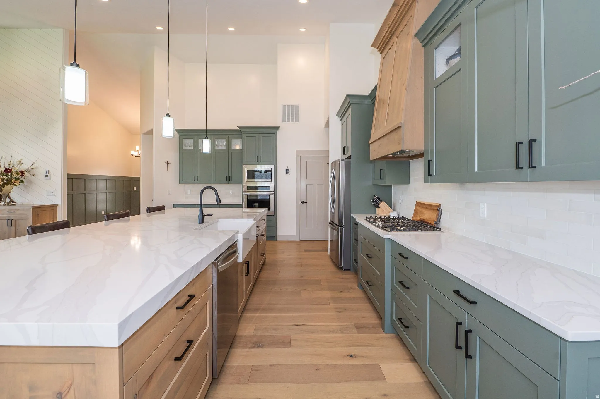 Plenty of Counter Space with Expansive Kitchen Island