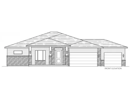CARLISLE MODERN ELEVATION - Architectural Drawing, Front Elevation. Illustrating the exterior design of the property