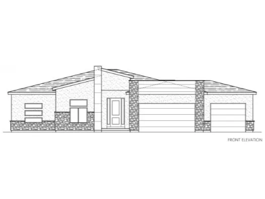 CARLISLE MODERN ELEVATION - Architectural Drawing, Front Elevation. Illustrating the property's facade design