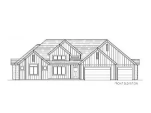 Architectural Drawing. Representing the front elevation of the property