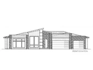 Architectural Drawing. Representing the front elevation of the property