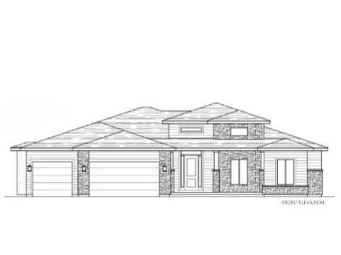 DREXEL PRAIRIE ELEVATION - Architectural Drawing. Front elevation of the property