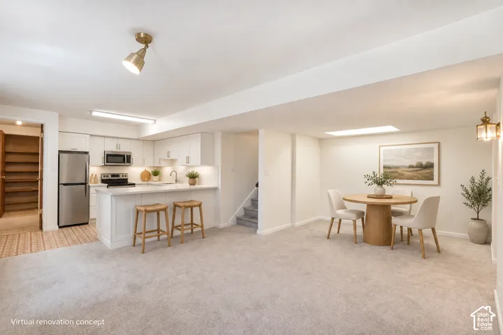 Staged with potential kitchen