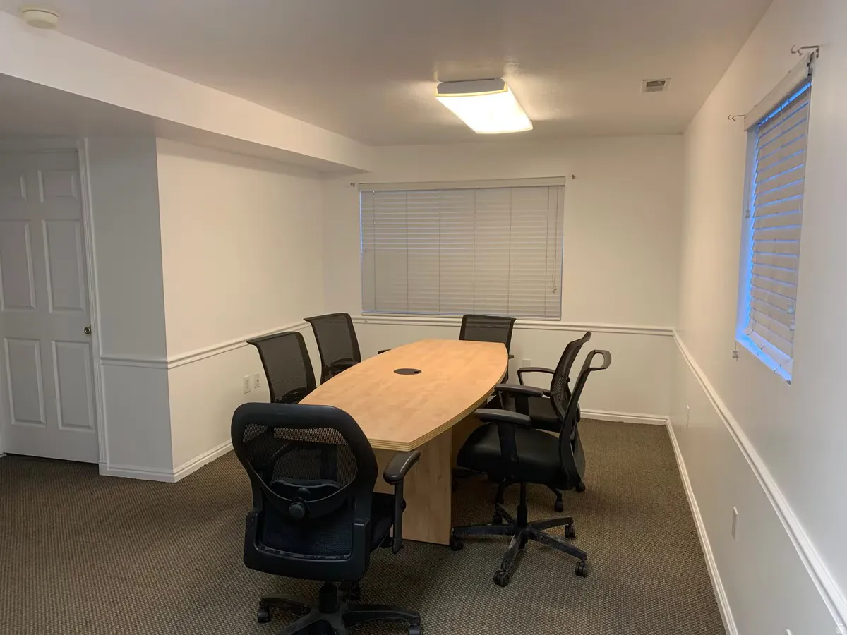 Recessed ceiling with flush-mount lighting