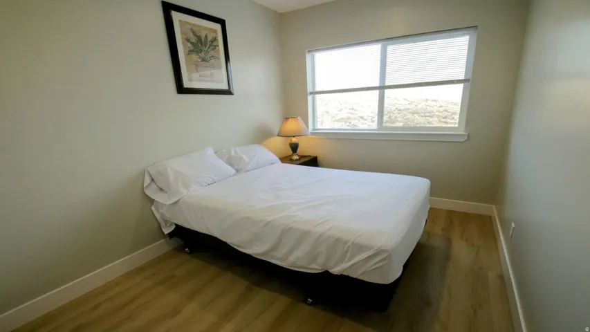 Wood-finish flooring with a neutral wall palette