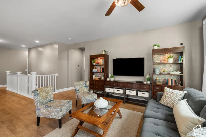 Wood-finish flooring throughout, complemented by light neutral wall tones