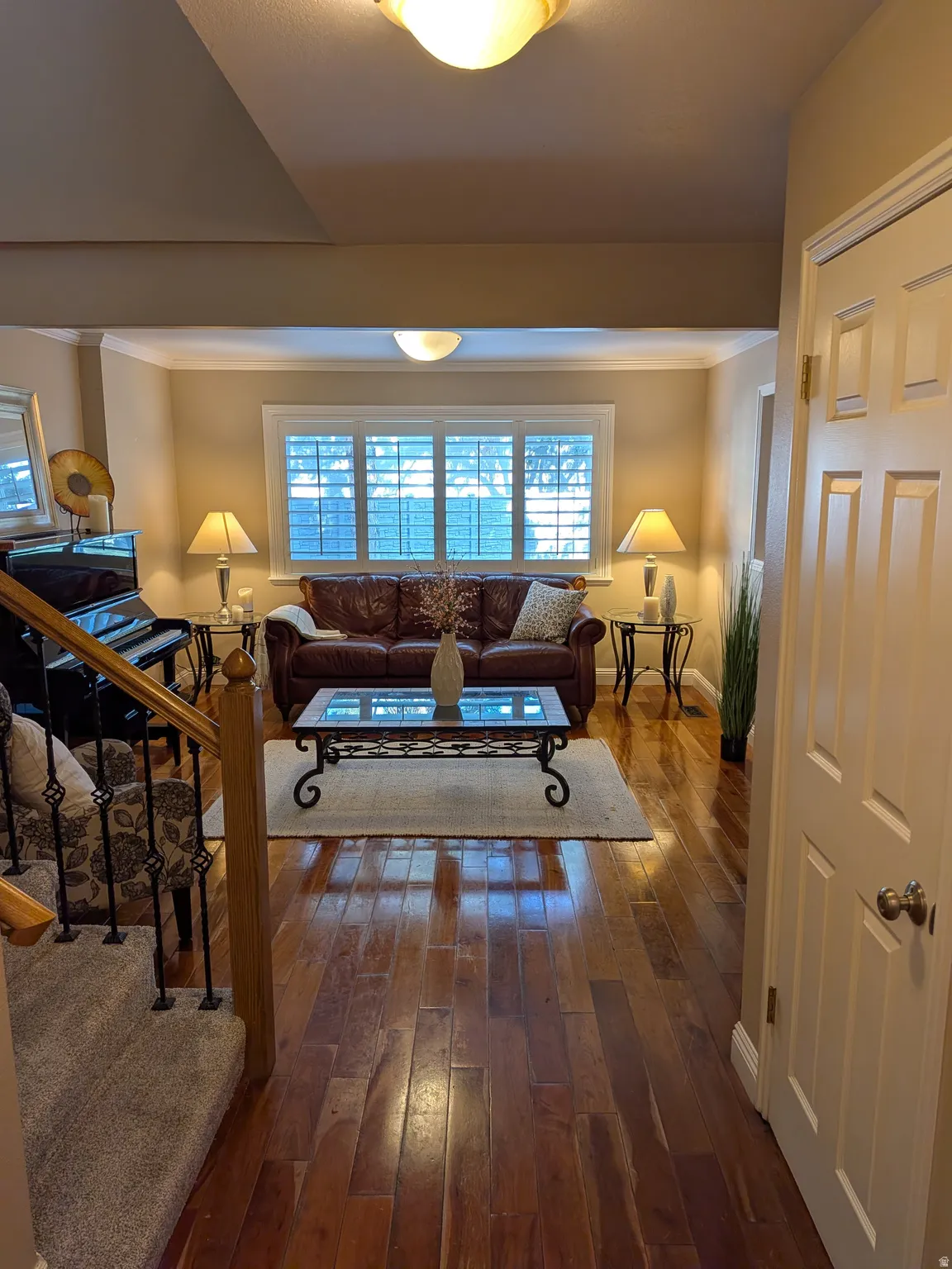 Hardwood flooring throughout the main level