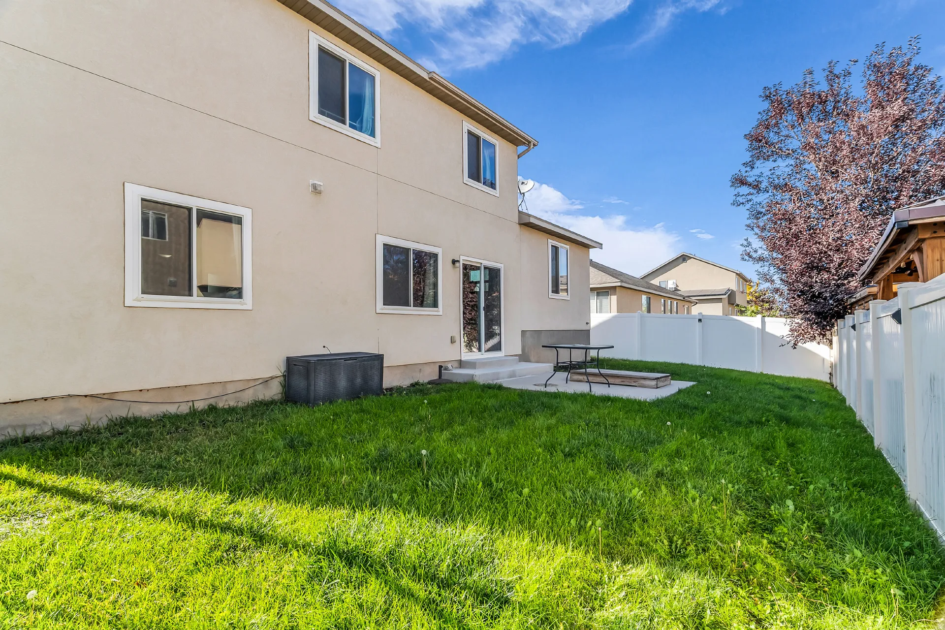 Full fenced and low maintenance backyard.