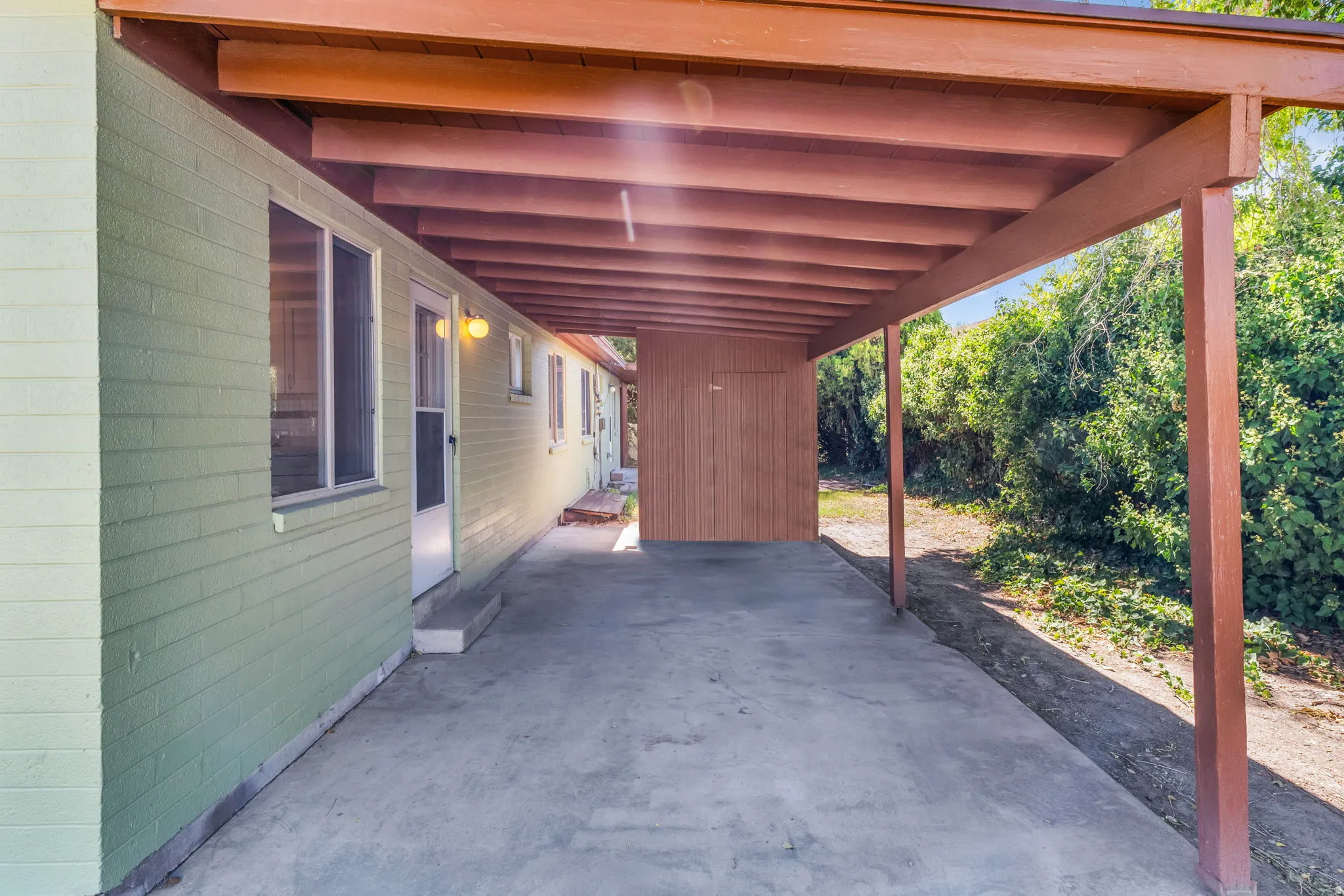 Carport with storage