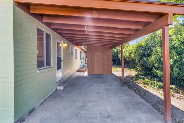 Carport with storage