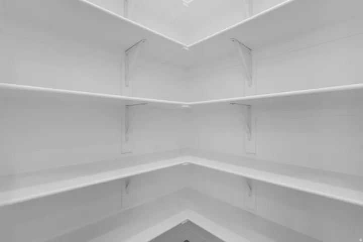 Built-in shelving with multiple storage levels