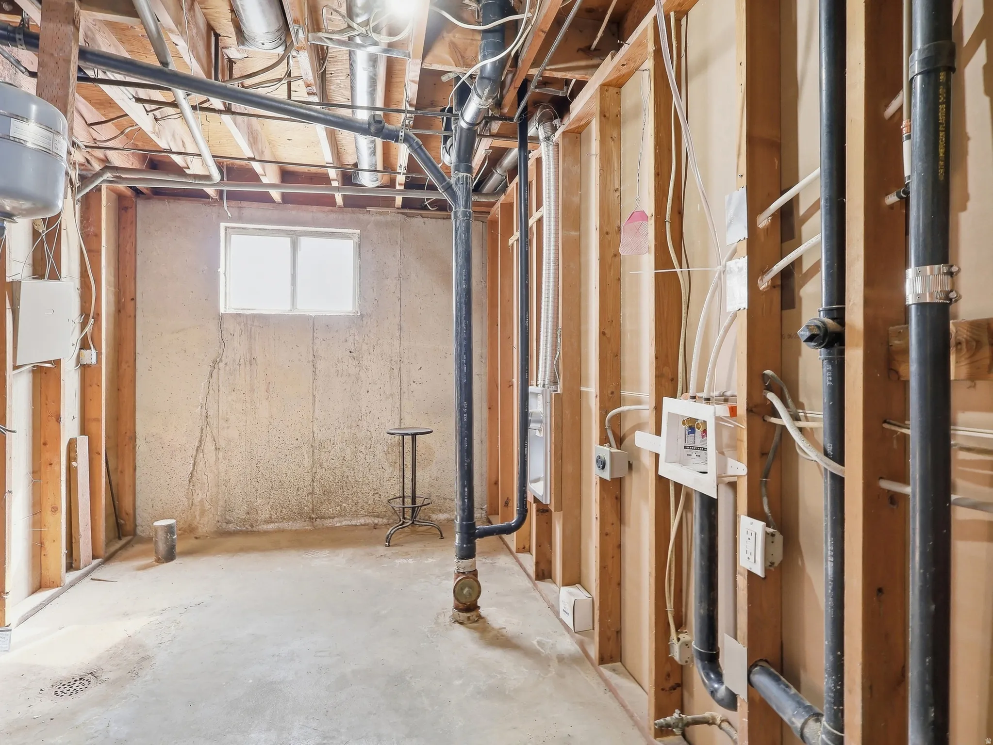Future bathroom in basement