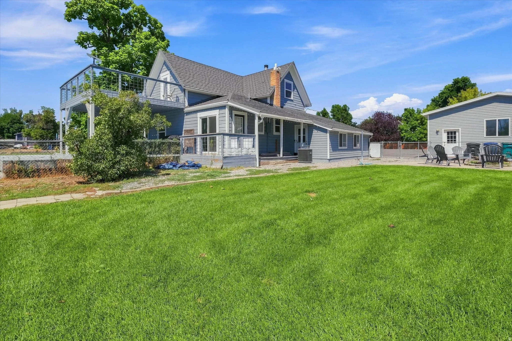 Expansive green lawn