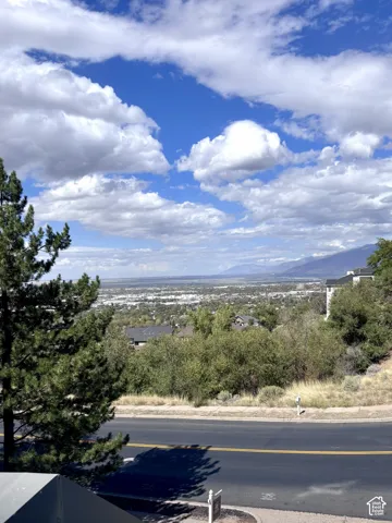 Expansive landscape with a distant city and mountainous backdrop
