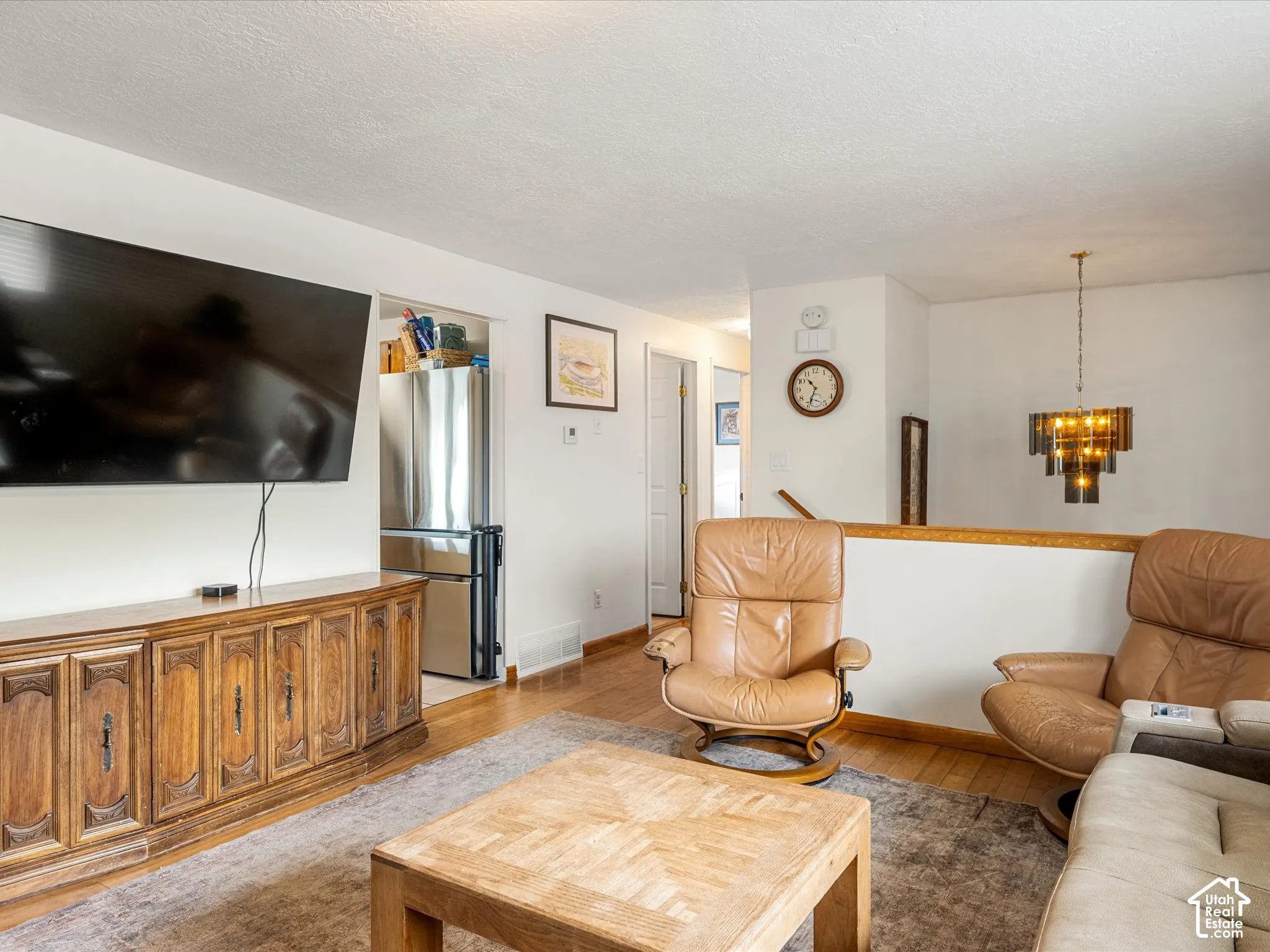 Wood-finish flooring throughout