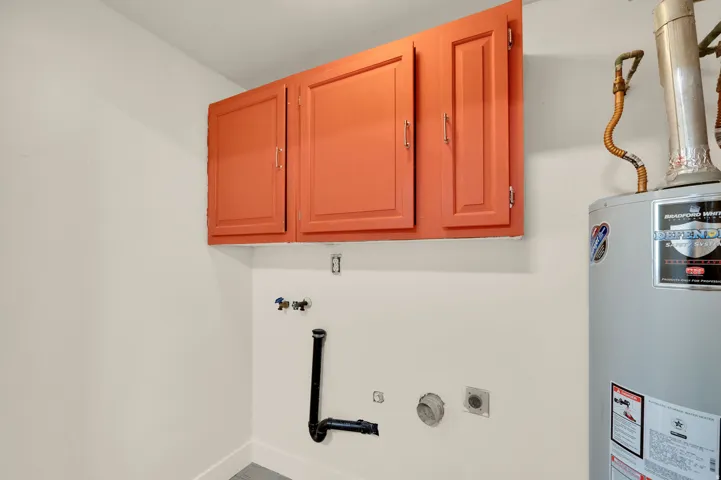 Wall-mounted cabinetry providing storage