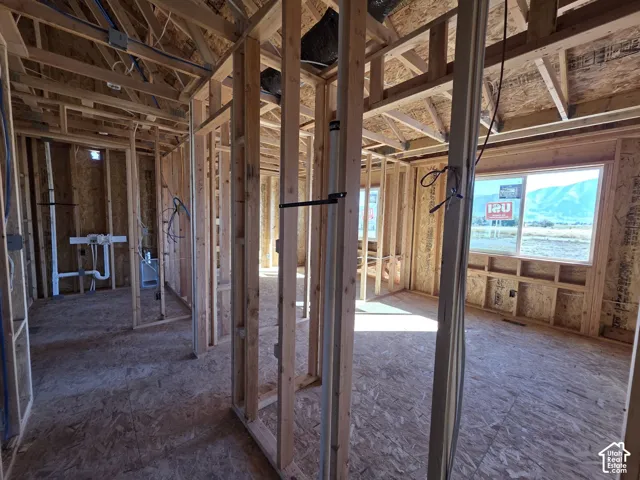 Rough framing showcasing structural elements