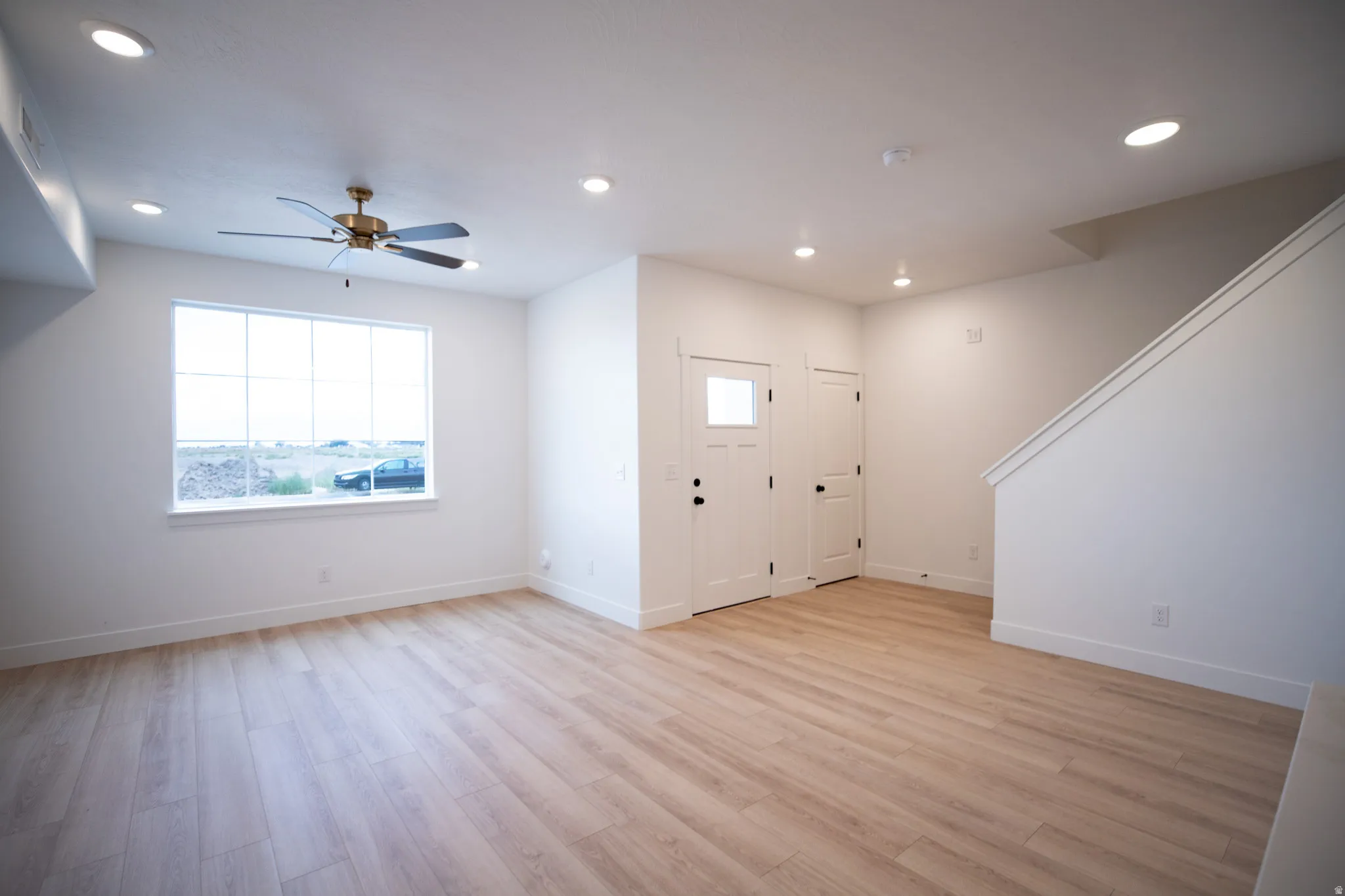 Living room and dining area