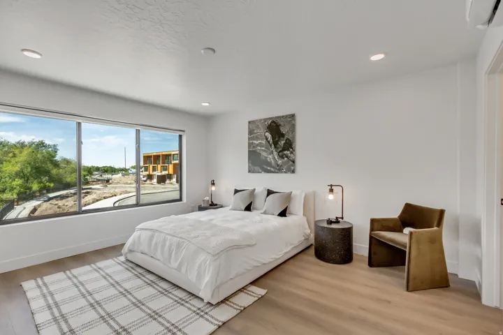 Expansive window offering abundant natural light