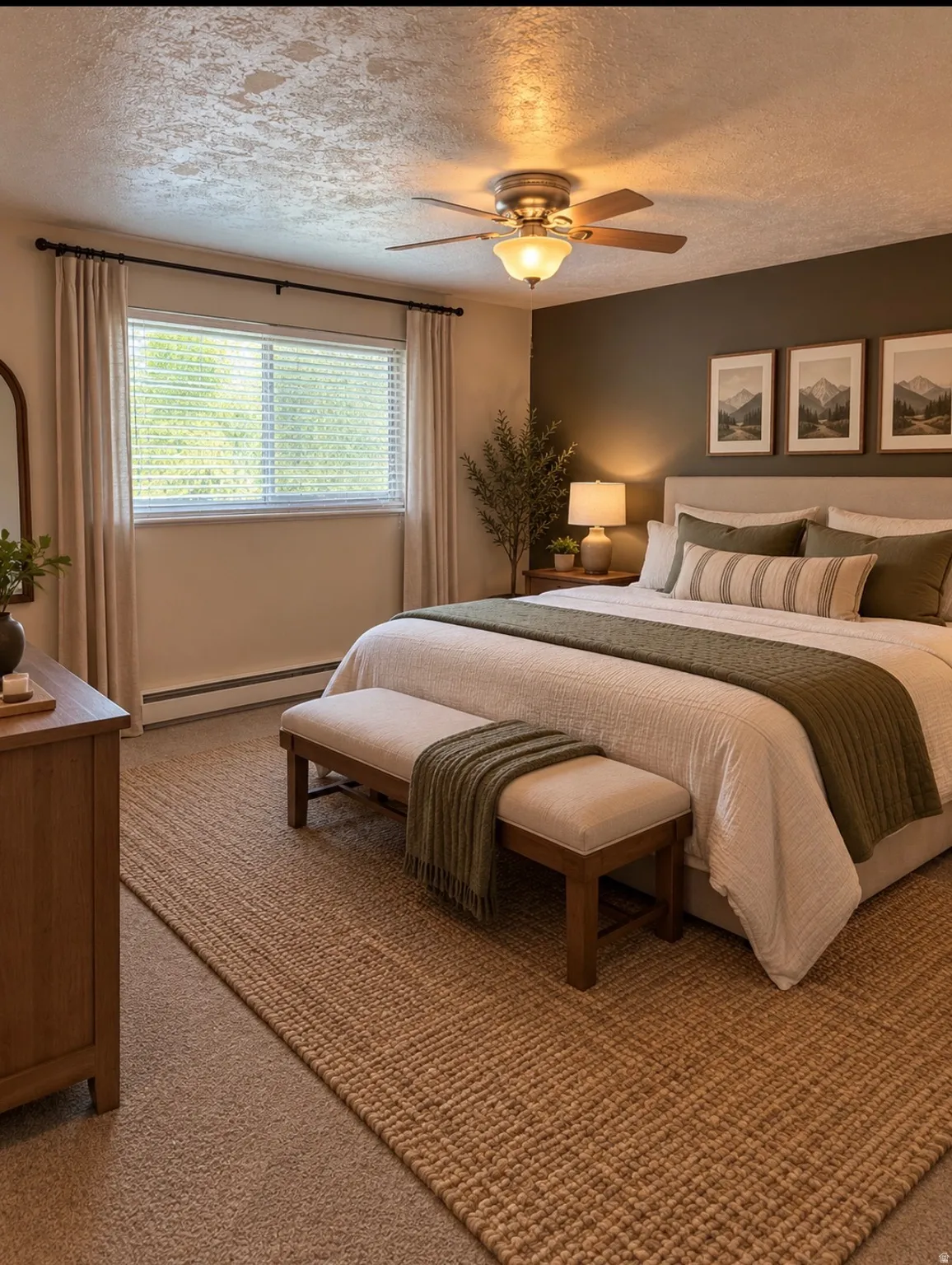 Ceiling fan with integrated lighting