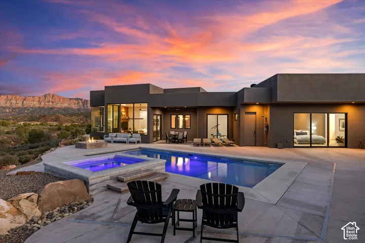 Backyard pool patio.