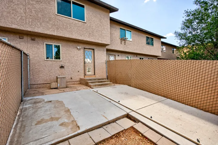 Rear exterior with stucco finish