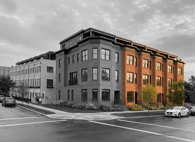 Colored units are the Georgetown B floor plan