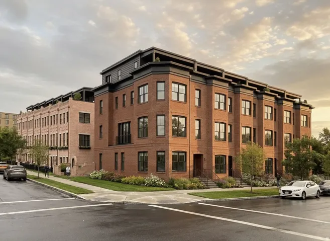 Community rendering from corner of 400 S and 900 E