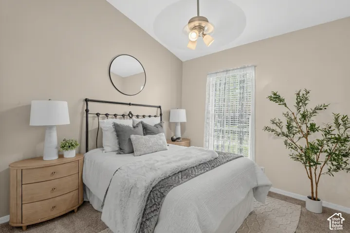 Bedroom 2; Vaulted ceiling