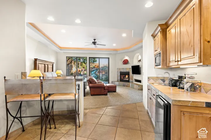 Studio side of home (kitchenette)