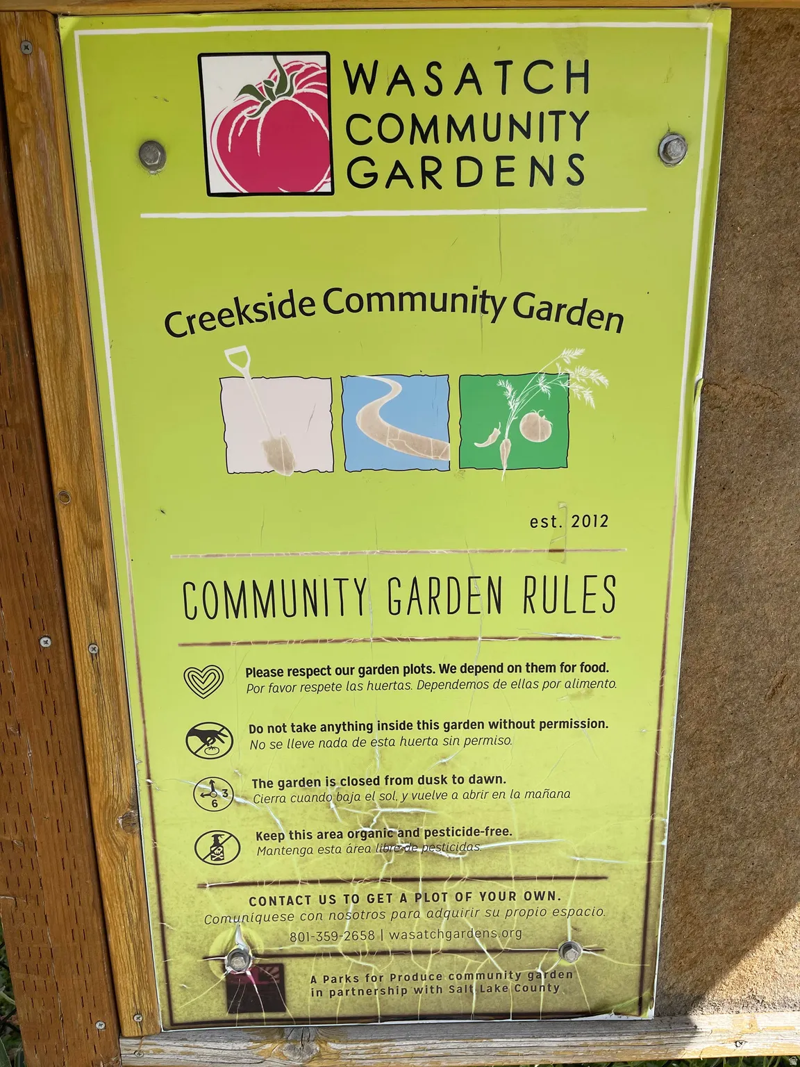 Community garden next to  Scott Avenue Park
