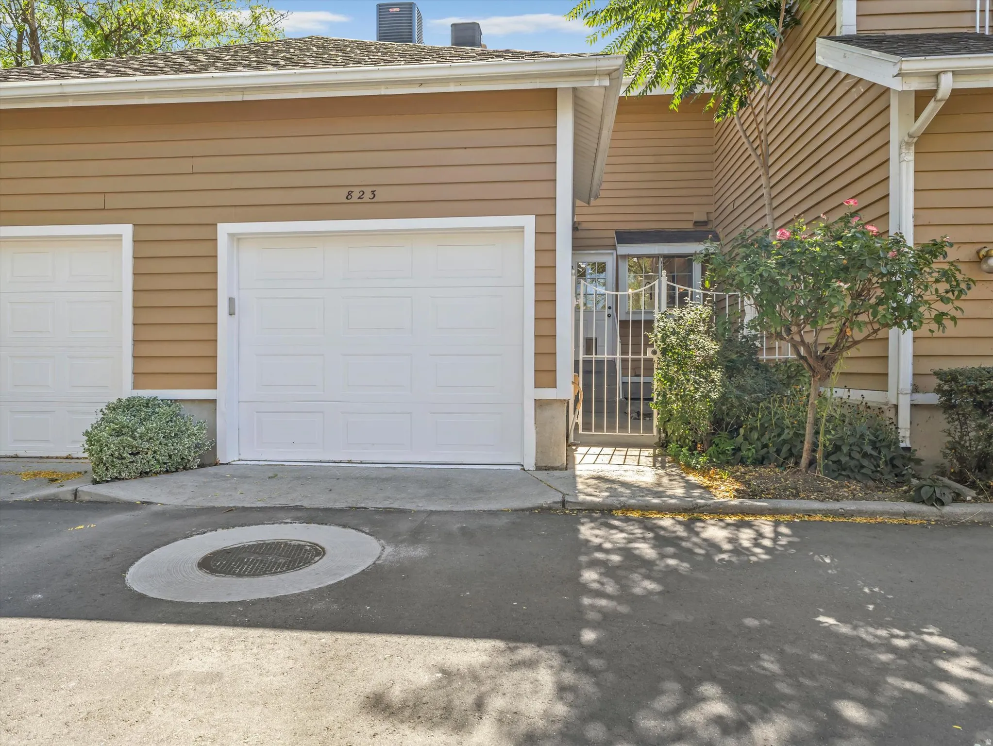 Siding exterior with multiple garage doors