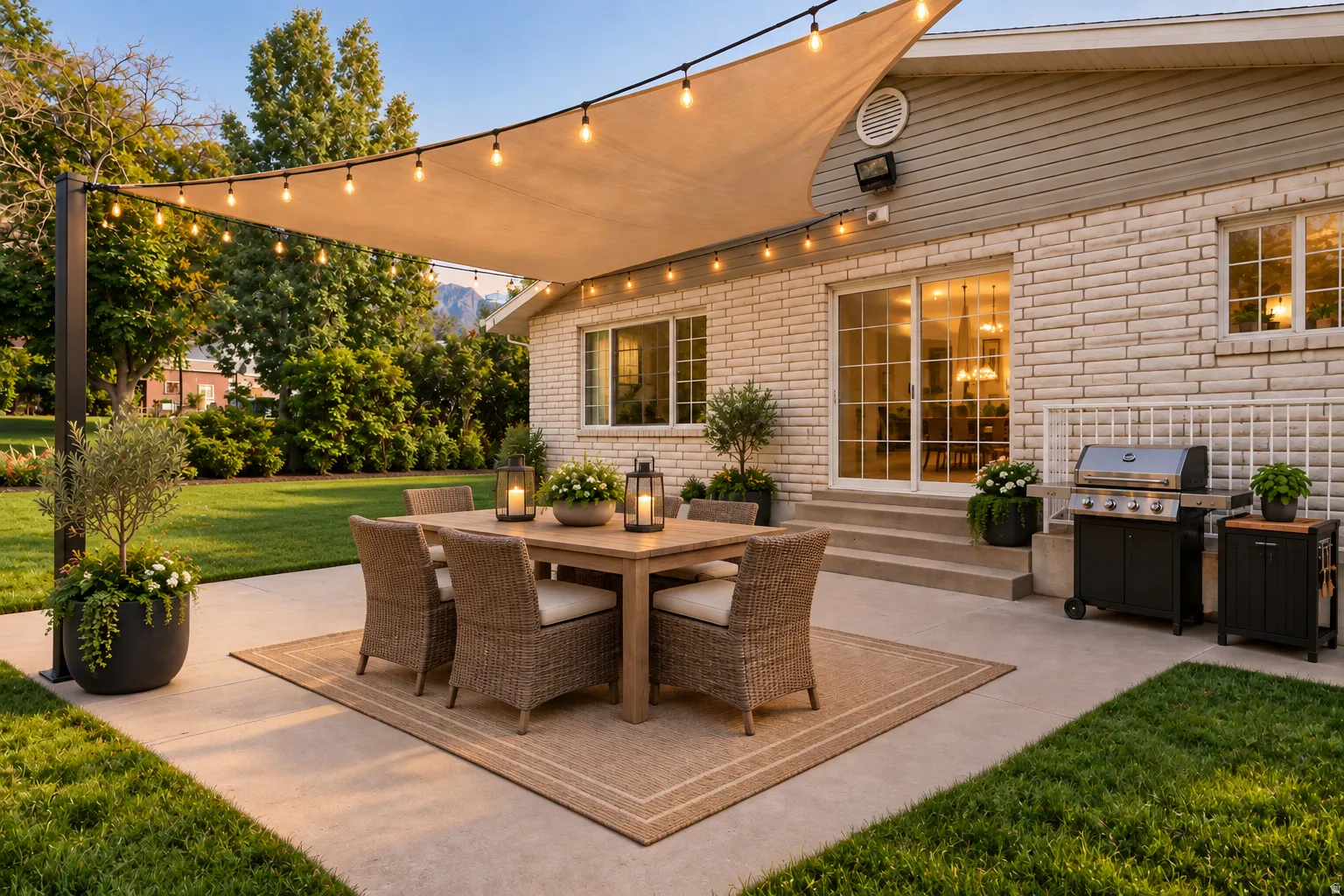 Digital concept of back patio