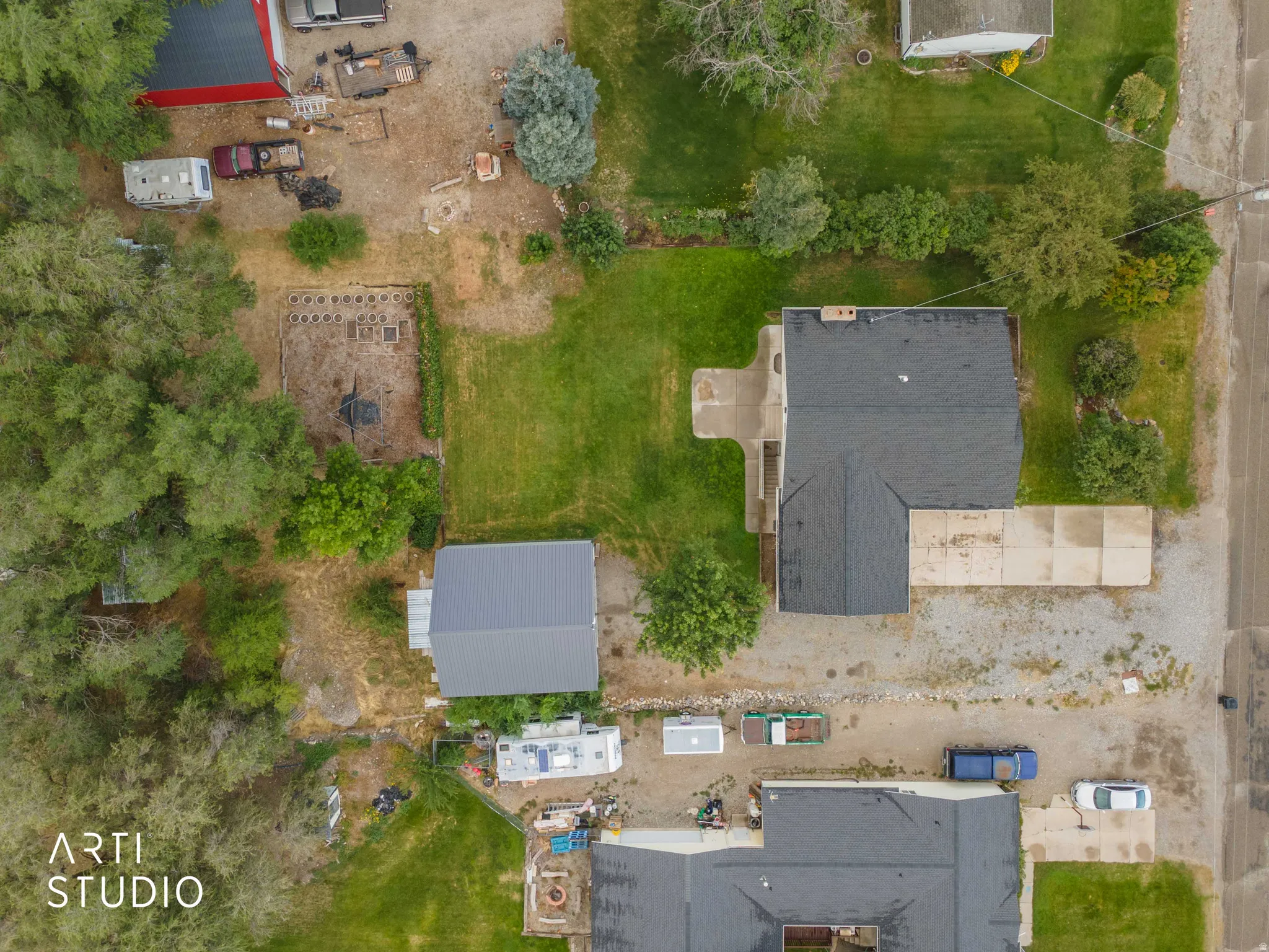 Overhead view of property