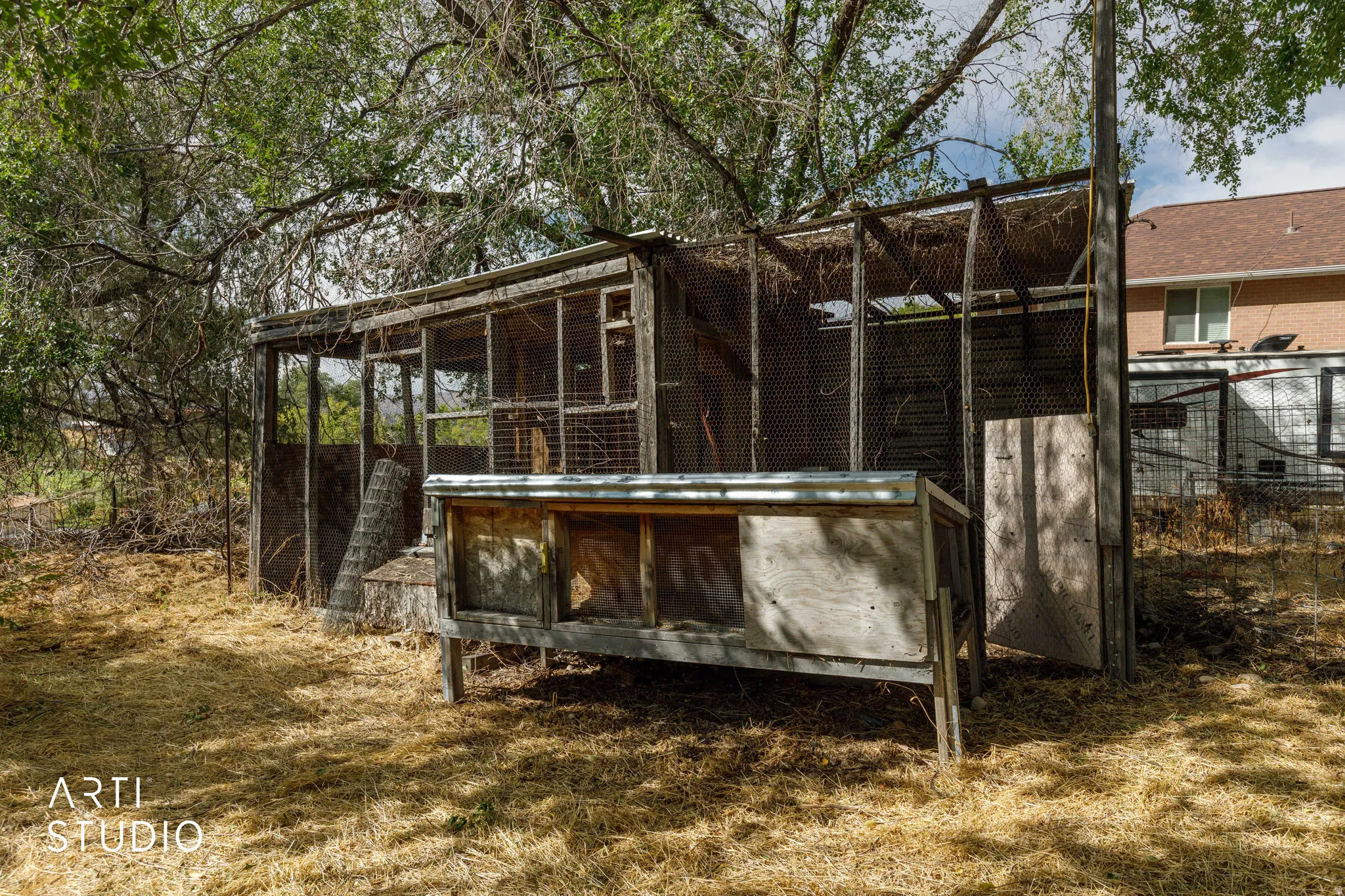 Rabbit hutch and chicken coop