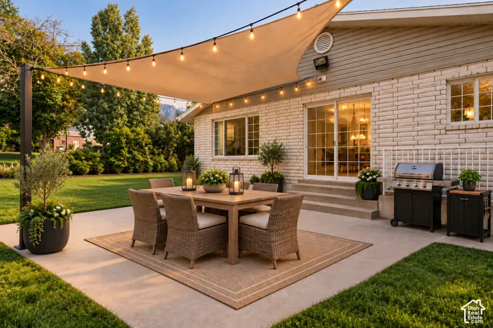 Digital concept of back patio