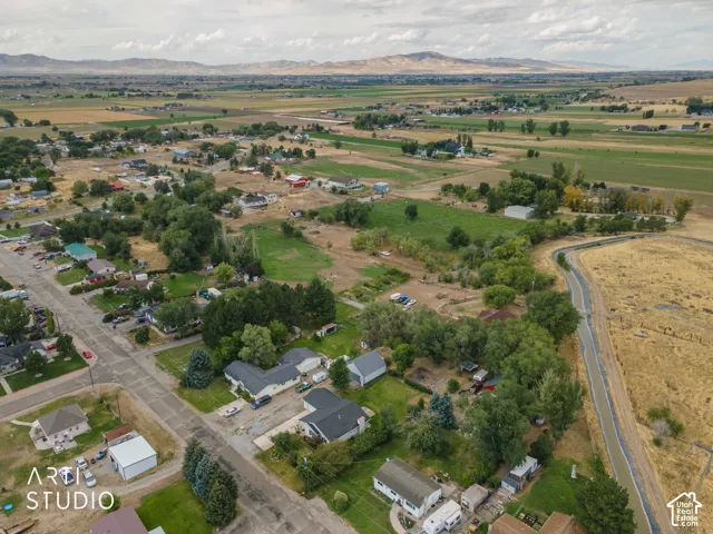 Overhead view of property from the southeast