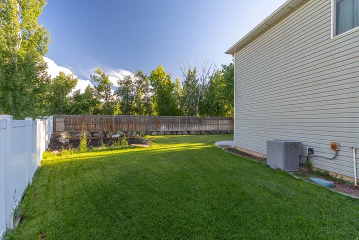 Fully fenced backyard