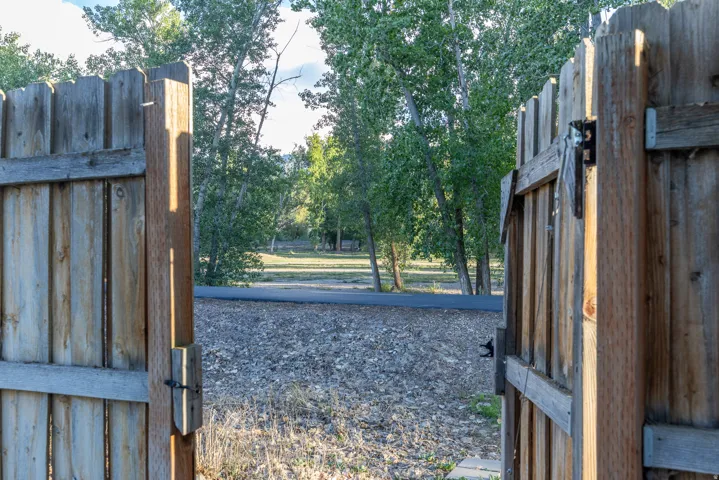 Gate to Spanish Fork River Trail & open space