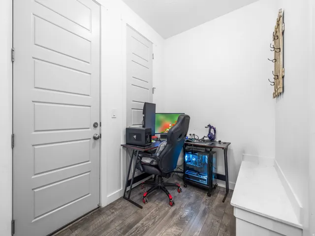 Wood-finish flooring throughout