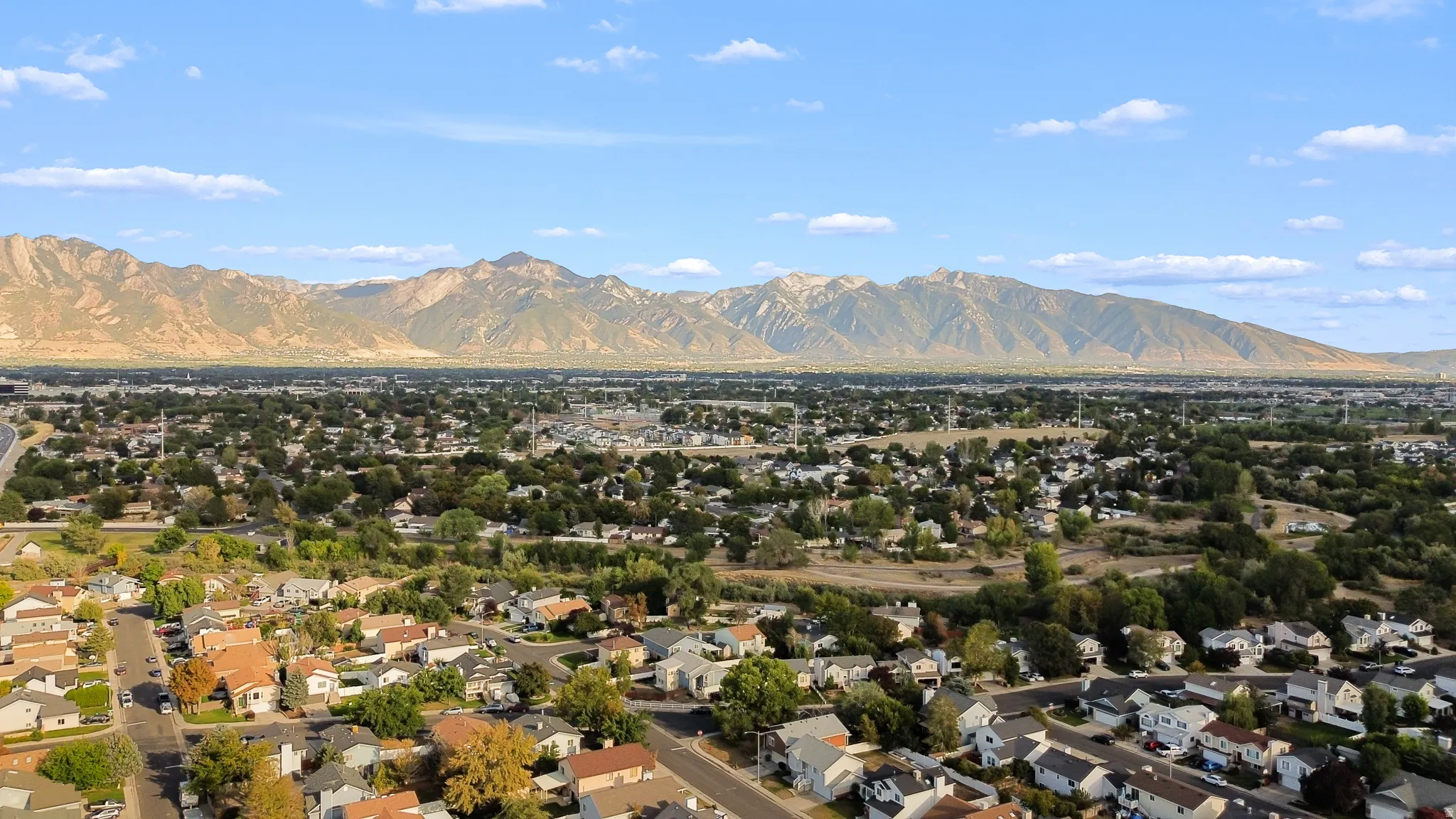 Expansive mountain range backdrop