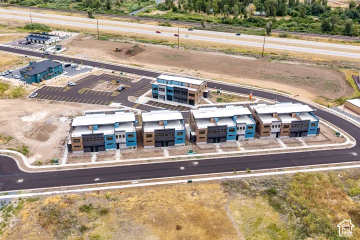Modern residential development featuring multiple townhome-style units
