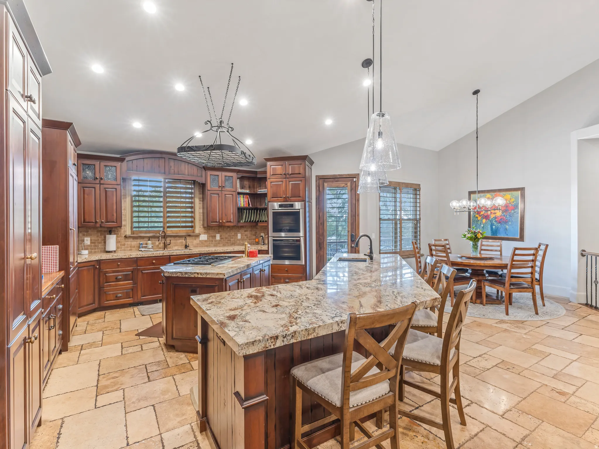 Large Chefs kitchen  featuring everything from Miele double ovens to new commercial built-in ice maker